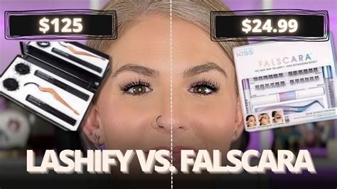 Lashify vs falscara - KISS Falscara Eyelash vs Lashify. Kiss Falscara is definitely the drugstore’s answer to Lashify and they are very similar systems in how they apply and look. Kiss Falscara is much cheaper than Lashify but Lashify has claims to last up to 10 days. Though many users report that they don’t last more than a few days and the lashes move while ...